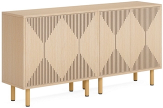 Tribesigns Sideboard Moderner Aufbewahrungsschrank, freistehender Bodenschrank mit Türen (2 St)