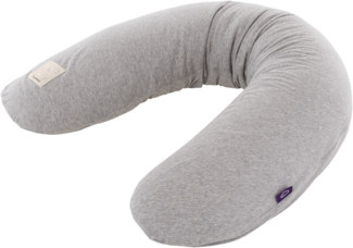 Träumeland Bezug für Sillkissen, 180 cm, atmungsaktiv & waschbar, 100 % Baumwoll-Jersey, Grau