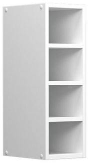 Vicco Schranksystem R-Line, Weiß/Weiß, 20 cm mit offenen Regalen