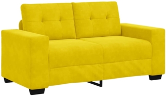 vidaXL | Zweisitzer-Sofa | mit Kissen Gelb Samt 4105116