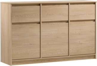 AX LIVING Kommode mit Schubladen Mormanno K3D3S – 138cm, Eiche Cremona