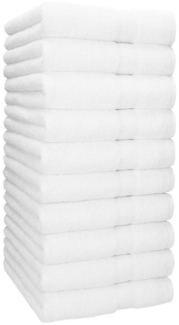Betz Handtücher 10 Stück Handtuch-Set 50x100cm Farbe Weiß, 100% Baumwolle