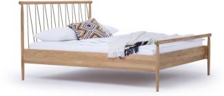 Dico Massivholz Bettrahmen Kernbuche geölt / Metall gold glänzend Lara 490.00 Größe: 140x200 cm