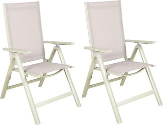 Gartenstuhl 2er Set AMOS - Kunststoff, Salbeigrün | Hochlehner Wetterfest Gartenstühle Outdoor Essstühle