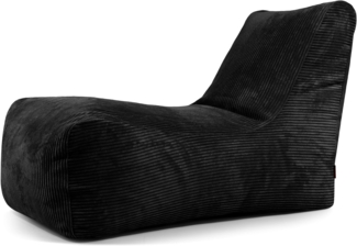 Sitzsack ‘Lounge‘, Bezugstoff - Waves, 100% Polyester, Black, 80x135x80 cm cm.