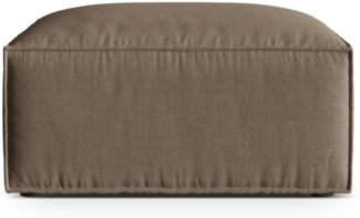 Micadoni Hocker Nuria 1-Sitzer Strukturierter Stoff Cappuccino