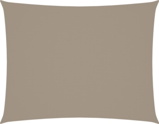 vidaXL Sonnensegel Oxford-Gewebe Rechteckig 5x7 m Taupe 135440