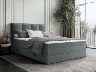 Boxspringbett Pregito (Farbe: Onega 07, Größe: 140x200)