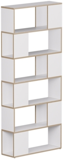 Raumteiler Eneos Weiß/Eiche 80 x 186 cm Vicco