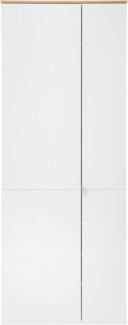 BARI Schuhschrank in Weiß, Artisan Eiche Optik FSC-zertifiziert - Moderner Garderobenschrank mit viel Stauraum für Ihre Schuhe - 78 x 202 x 38 cm (B/H/T)