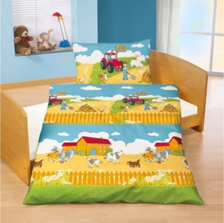 BIERBAUM Babybettwäsche Bauernhof 40 x 60 100 x 135 cm