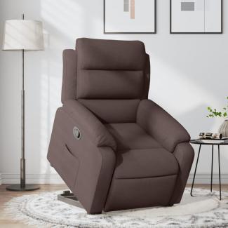 vidaXL Relaxsessel mit Aufstehhilfe Dunkelbraun Stoff 3204985