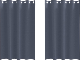 vidaXL Verdunkelungs-Vorhänge mit Ringen Anthrazit Polyester 4107339