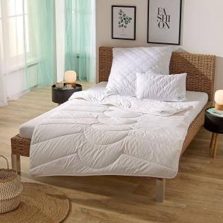 Traumschlaf Nature Merino Schurwolldecke medium, Füllung: 100% Schurwolle|200x200 cm