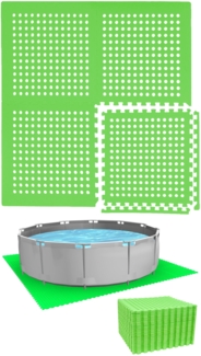 1cm Poolunterlage für 305cm Pool 36 Poolmatten Grün