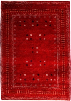Morgenland Gabbeh Teppich - Loribaft Indus - 120 x 81 cm - dunkelrot