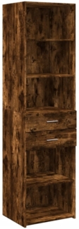 vidaXL Highboard Räuchereiche 50x42,5x185 cm Holzwerkstoff 3281459