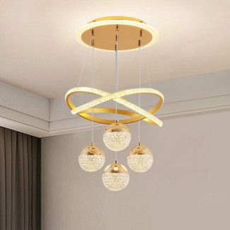 JDONG LED Pendelleuchte esstisch Hängeleuchte Schwarz/Gold 54W 100CM Dimmbar, LED fest integriert, Kaltweiß, Warmweiß, Neutralweiß, Tageslichtweiß, Pendellampe mit Downlight Höhenverstellbare Hängelampe für Wohnzimmer