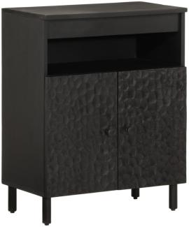 vidaXL Beistellschrank Schwarz 60x33x75 cm Massivholz Mango 356844