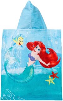 Disney Ariel Badeponcho für Kinder Hochwertiger Frottee aus 100 % Baumwolle
