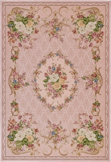 THEKO Teppich Flomi Floral, rechteckig, Höhe: 3 mm, gewebt, Blumen Design, ideal im Wohnzimmer & Schlafzimmer