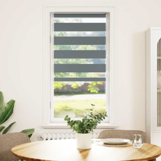 vidaXL Zebrarollo Dunkelgrau 60x100 cm Stoffbreite 55,9 cm Polyester 4014097