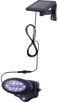 LED Solar Wandleuchte, Bewegungsmelder, schwenkbar, anthrazit