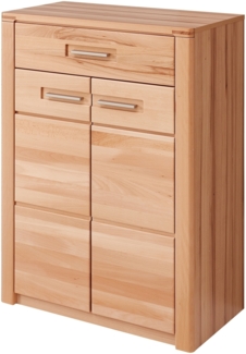 Schuhkommode >Nature One< 2 Türen, 1 Schub, FSC Kernbuche teilmassiv - 74x100x40cm (B/H/T)