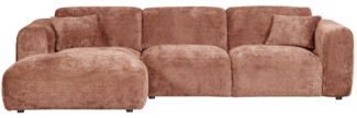 Chaiselongue Cloud aus Chenille-Stoff Links, Terra