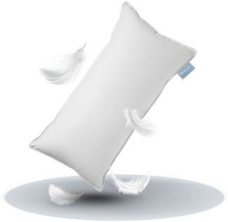 XDREAM Daunenkissen Premium, Kopfkissen 40x80 cm und 80x80 cm, entwickelt in Deutschland, Füllung: 100% Daunen und Federn, Bezug: 100% Baumwolle, Rückenschläfer, Seitenschläfer, Bauchschläfer, Daunenkopfkissen, Bettkissen, Schlafkissen, für Allergiker ...