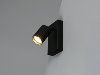 LED Innen Wandstrahler Schwarz mit Schalter, Spot schwenkbar, Höhe 15cm