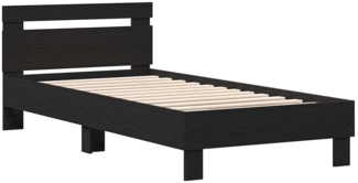 vidaXL Bettgestell Schwarz Eichen-Optik 90 x 200 cm Holzwerkstoff 874114