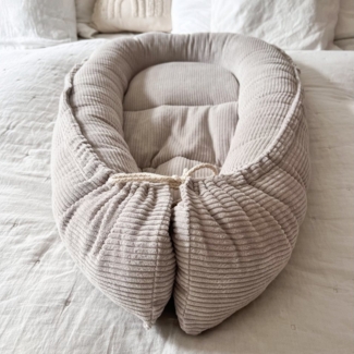 LittleANTunique Bettnestchen Nestchen Cord beige, weich gepolstert
