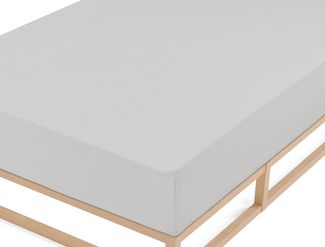 biberna Feinbiber-Spannbetttuch 0002744, sturmgrau, 1x 90x190 cm - 100x200 cm