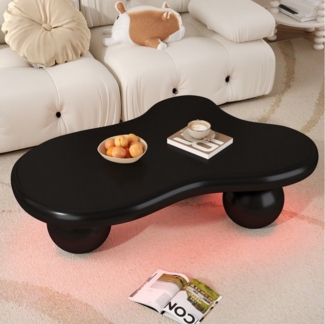 Merax Couchtisch in Wolkenform Sofatisch mit LED inkl. 16 Farben (1-St), Wohnzimmertisch Beistelltisch mit Abgerundete Ecken, 95x62,5x32cm