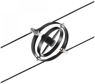 Paulmann No. 94441 Seilsystem Cardan Spot Schwarz ohne Leuchtmittel DC GU5,3