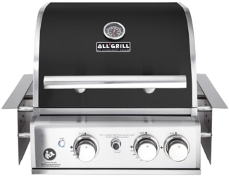 ALLGRILL Einbau-Gasgrill CHEF S BLACK Built-In Air System, 2 Brenner, Backburner 100759