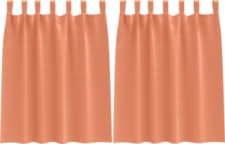 vidaXL Verdunkelungs-Vorhänge mit Ringen Terrakotta Polyester 4107633