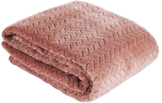 Wohndecke Kuscheldecke Decke MICROFASER Sofadecke Tagesdecke CINDY 220x200 rosa