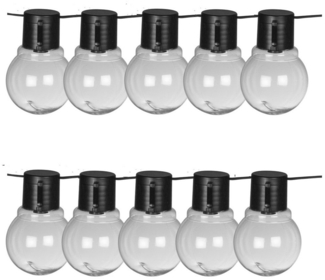 Luxform Lichterkette Solar-Lichterkette Menorca Partybeleuchtung 10xLED, aus Kunststoff gefertigt