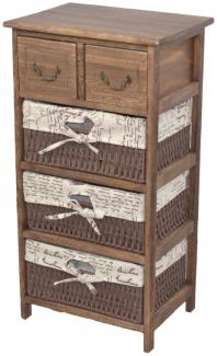 Schubkastenregal/Kommode 'Klara' braun 76 x 30 x 40 cm