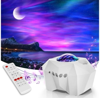 Rosnek LED Nachtlicht Sternenhimmel, Bluetooth, mit Fernbedienung, für Schlafzimmer Party, Hifi-Stereo-Musiklautsprecher