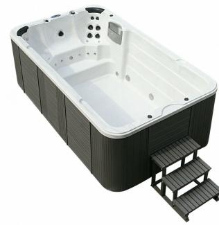 XXXL Luxus Led Swim Spa Whirlpool Gegenstromanlage, Outdoor-Schwimmbad, 131 x 400 x 230 cm