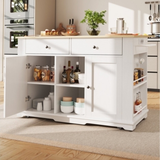 Celya Küchenwagen Kücheninsel, mit Steckdosenleiste ausgestattet, küchenwagen mit rollen, (buffetschrank, Speisewagen mit Holzmaserung, buffetschrank), Servierwagen mit arbeitsplatte