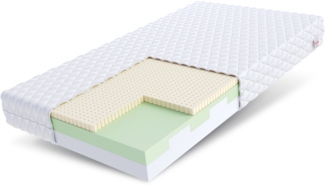 Matratze BITONTO Kaltschaum Latex HR Schaum 7 Zonen 120x200 H2/H3 15 cm JERSEY