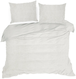 Flauschige Bettwäsche TIFANY 160X200 2x Kissenbezüge 70x80 cm creme