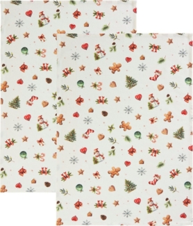 Erwin Müller Geschirrtuch Geschirrtuch "Noel" 2er-Pack, Baumwolle Motiv
