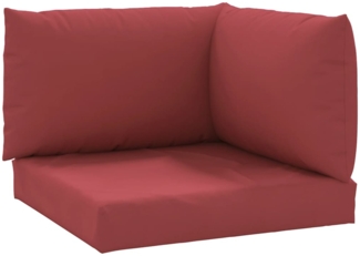 vidaXL Palettenkissen 3-tlg. Weinrot Oxford-Gewebe 361782