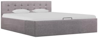 vidaXL Stauraumbett Hydraulisch Taupe Stoff 140×200 cm 285597