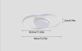 Riserva LED Deckenleuchte Doppelte runde Deckenleuchte,Dimmbare LED Leuchte,40 W